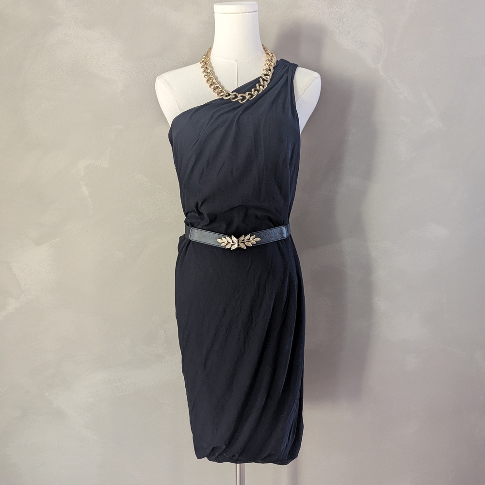 Vivienne Tam Black One-Shoulder Dress